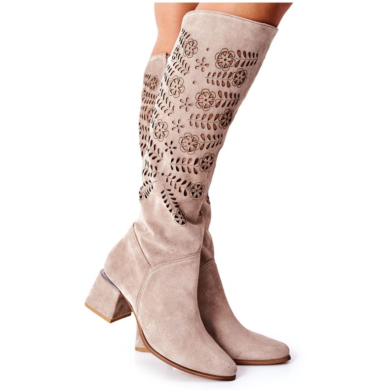 Lewski Shoes Suede Lewski Boty Openwork Brown Romena hnědý