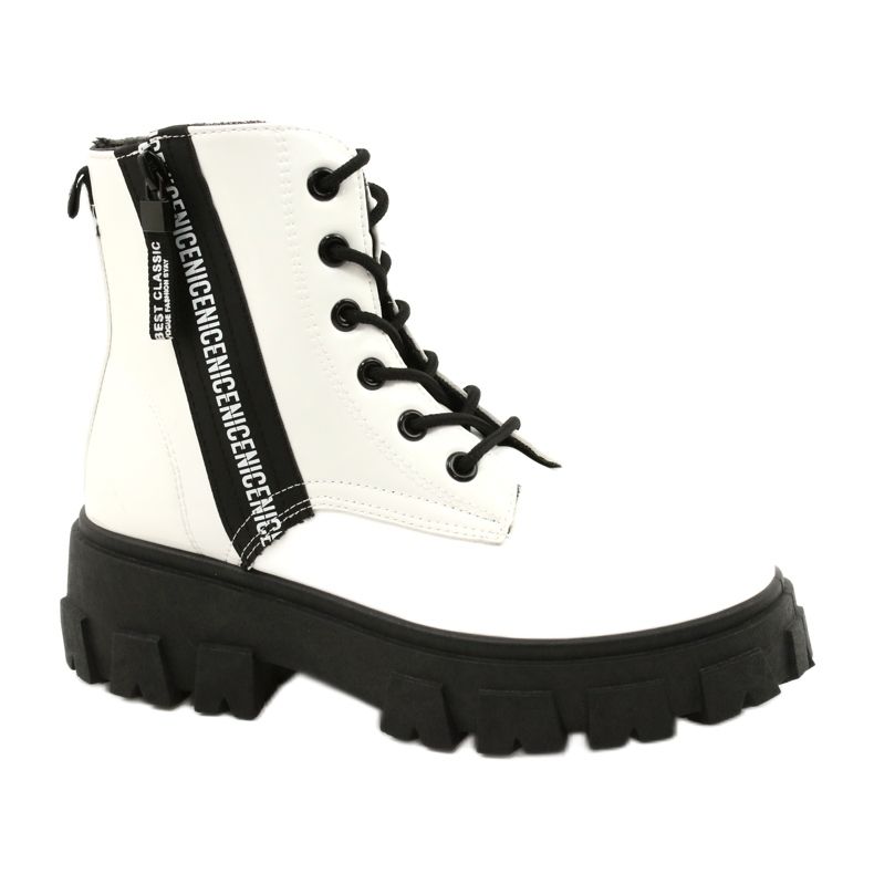 News Workery Timberki 21BT26-4266 White bílý černá