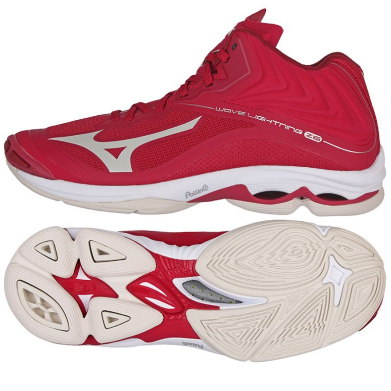 Volejbalové boty Mizuno Wave Lightning Z6 Mid W V1GC200564 červené pomeranče a červené Volejbalové boty Mizuno Wave Lightning Z6 Mid W V1GC200564 červené pomeranče a červené