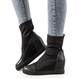 Černé klínové tenisky Partida černý