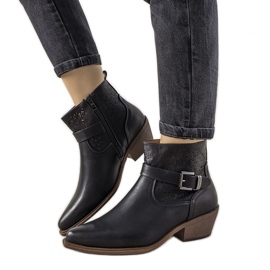 Černé boty Jodhpur se sponou Monroy černý