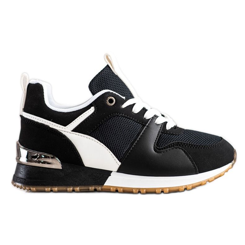 SHELOVET Černé sportovní tenisky černá