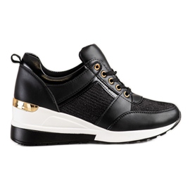 Diamantique Černé klínové tenisky černý