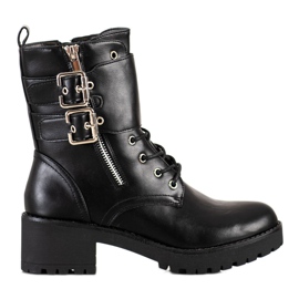 Cm Paris Černí dělníci se sponami černý