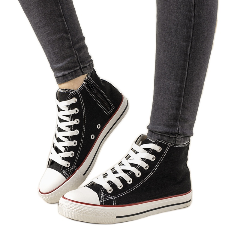 Černé kotníkové tenisky Mediana černá