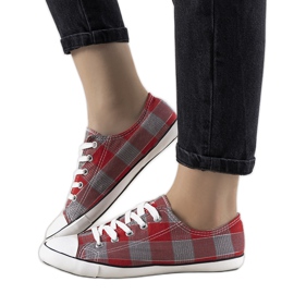 Červené kancelářské tenisky červený šedá