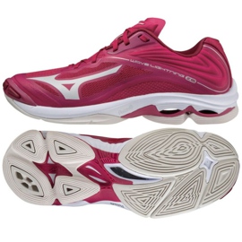 Volejbalové boty Mizuno Wave Lightning Z6 Low W V1GC200064 červené pomeranče a červené Volejbalové boty Mizuno Wave Lightning Z6 Low W V1GC200064 červené pomeranče a červené