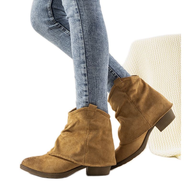 Hnědé dámské kovbojské boty Belloci hnědý