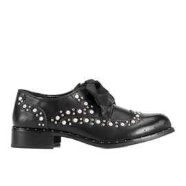 Černé oxfordky s knoflíky Delvis černá