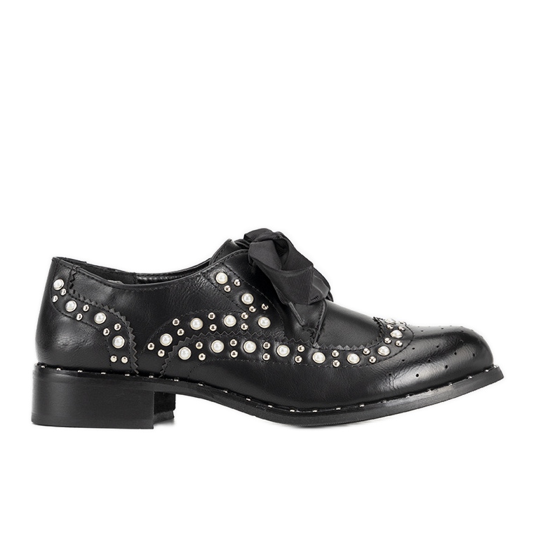 Černé oxfordky s knoflíky Delvis černá