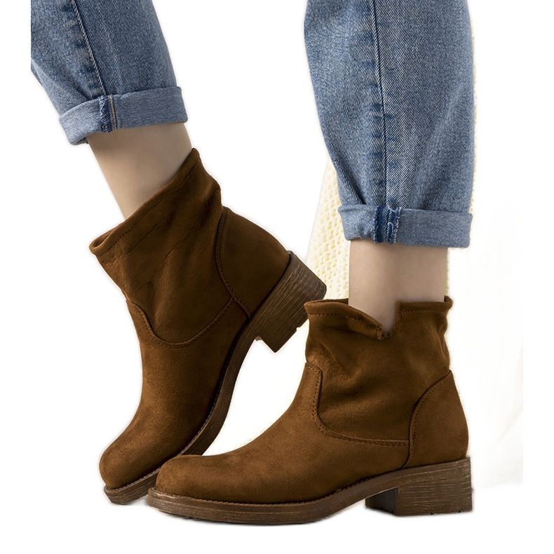 Hnědé dámské nazouvací boty Roquelina hnědý Hnědé dámské nazouvací boty Roquelina hnědý