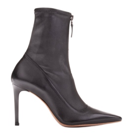 Marco Shoes Dámské vysoké podpatky s pružným svrškem černý