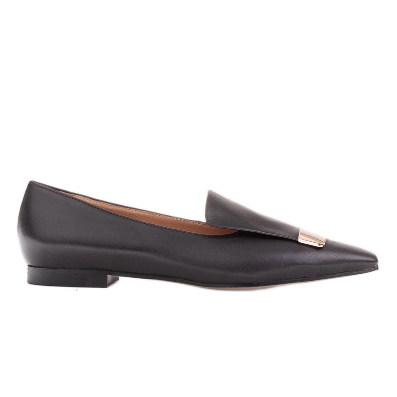 Marco Shoes Balerínky s ozdobným jazykem černá