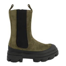 Zelené vysoké boty Boty Jodhpur RB122P Green zelený