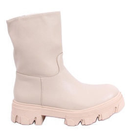 Černé boty s rovným svrškem QT29P BLACK (velbloud) černý