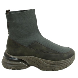 Zelené ponožky sportovní boty ZP03 Green zelený