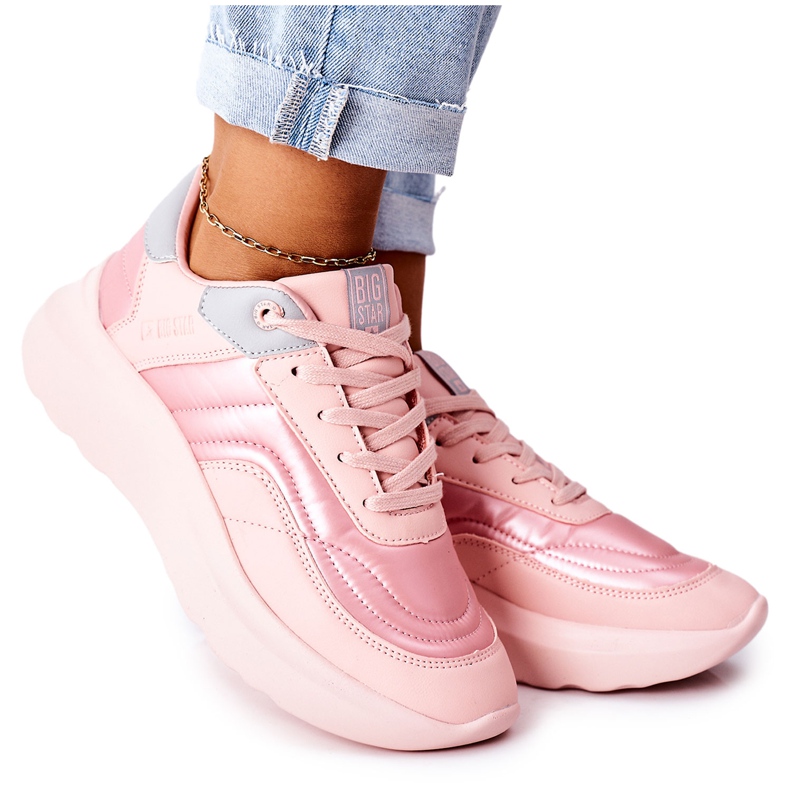 Dámská sportovní obuv Memory Foam Big Star II274333 Růžová růžový