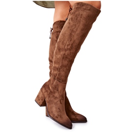 Vinceza Dámské kozačky na podpatku semišová hnědá Corrig hnědý khaki Vinceza Dámské kozačky na podpatku semišová hnědá Corrig hnědý khaki