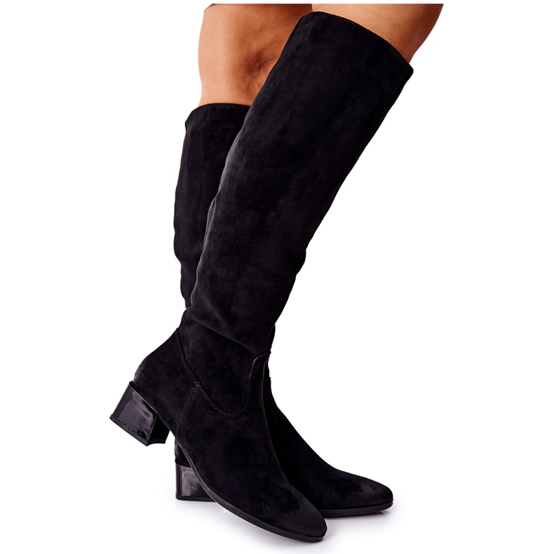 Vinceza Dámské boty na vysokém podpatku semiš černé Bolea černá Vinceza Dámské boty na vysokém podpatku semiš černé Bolea černá