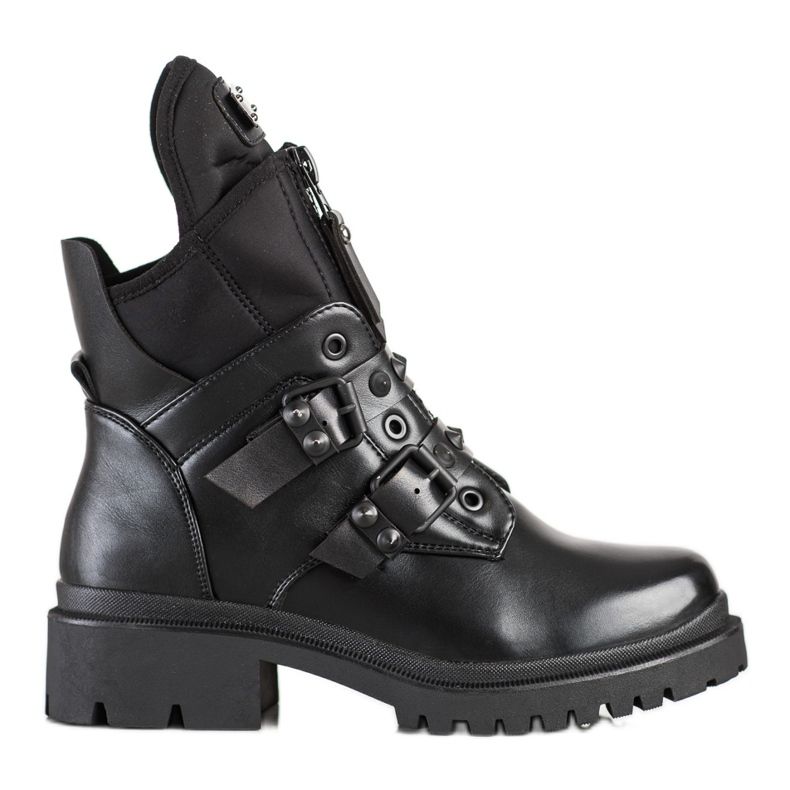 Diamantique Módní dělníci s černými sponami černá