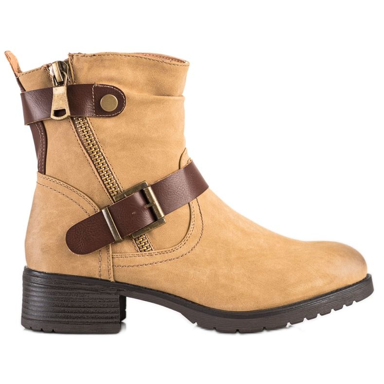 Sabatina Hnědé pracovní boty z ekologické kůže hnědý