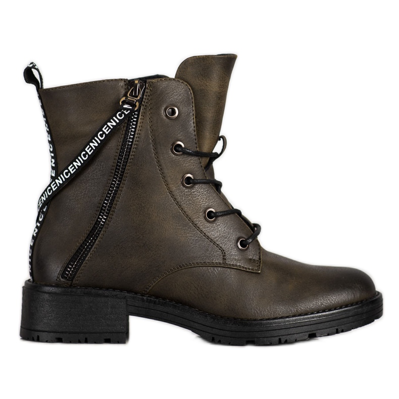 Kozačky s ozdobným páskem Vinceza zelená