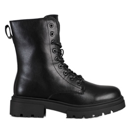 Evento Teplé boty s eko kůží černý