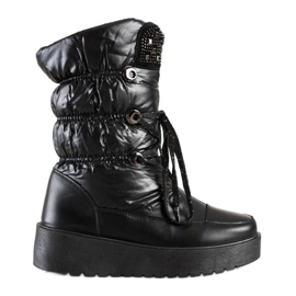 S. BARSKI Stylowe Śniegowce S.BARSKI černý