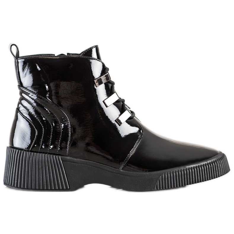 S. BARSKI Lakované boty na platformě S.BARSKI černá