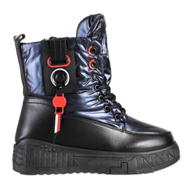 Seastar Teplé sněhové boty na plošině černá námořnická modrá