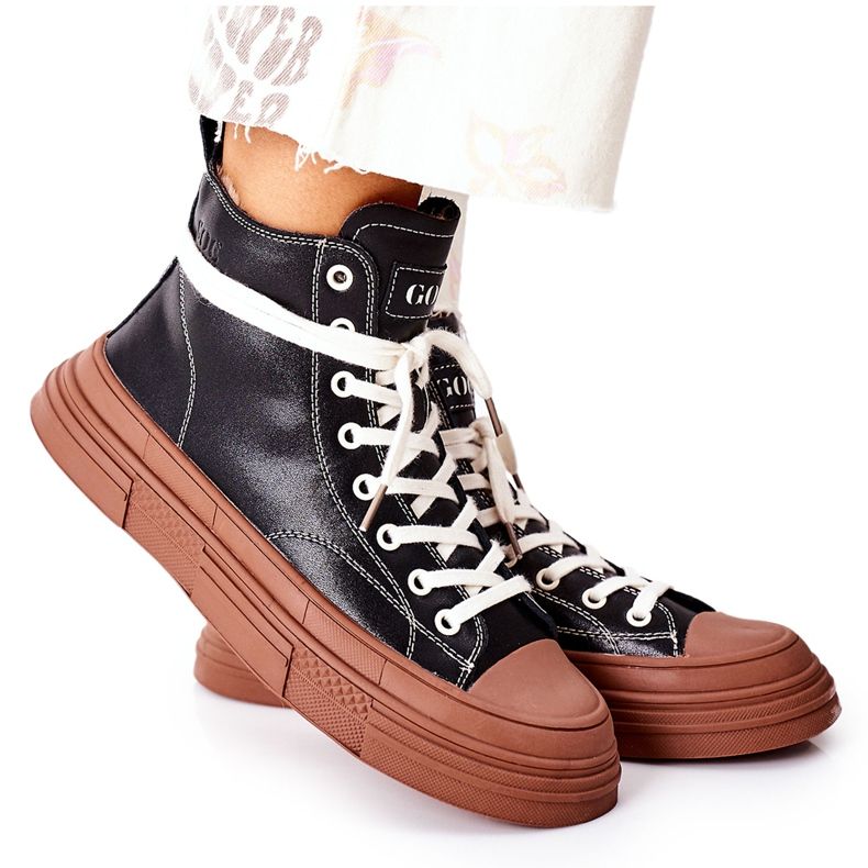 Dámské vysoce izolované tenisky GOE II2N4033 černé hnědý černá