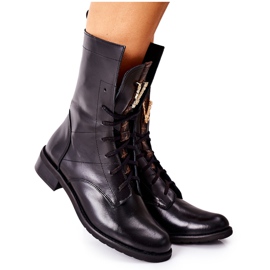 Dámské kožené boty Nicole Black 2581/001 černý