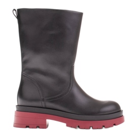 Marco Shoes Celozrnné boty na lovci černý