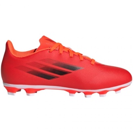 Kopačky Adidas X Speedflow.4 FxG Jr FY3319 červený pomeranče a červené