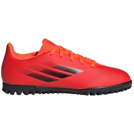 Kopačky Adidas X Speedflow.4 Tf Jr FY3327 červený pomeranče a červené