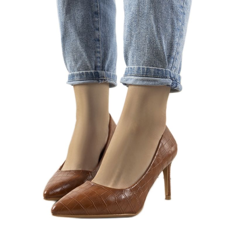 Hnědé lodičky na jehlovém podpatku Byatt hnědý