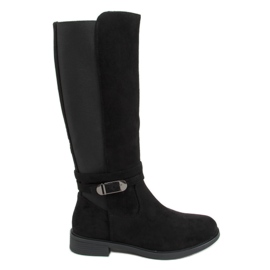 Jezdecké boty s pružným svrškem černé G-349 Black černý