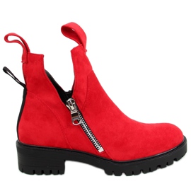Červené vykrojené boty SP150 Red červený
