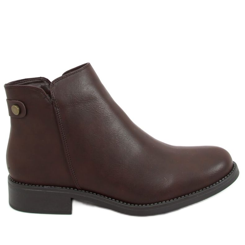 Hnědé dámské boty Chelsea MM-827 Brown hnědý