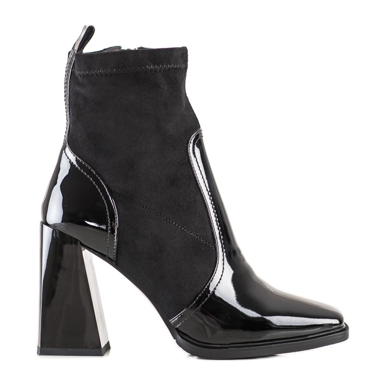 S. BARSKI Boty na trapézovém podpatku S.BARSKI černá