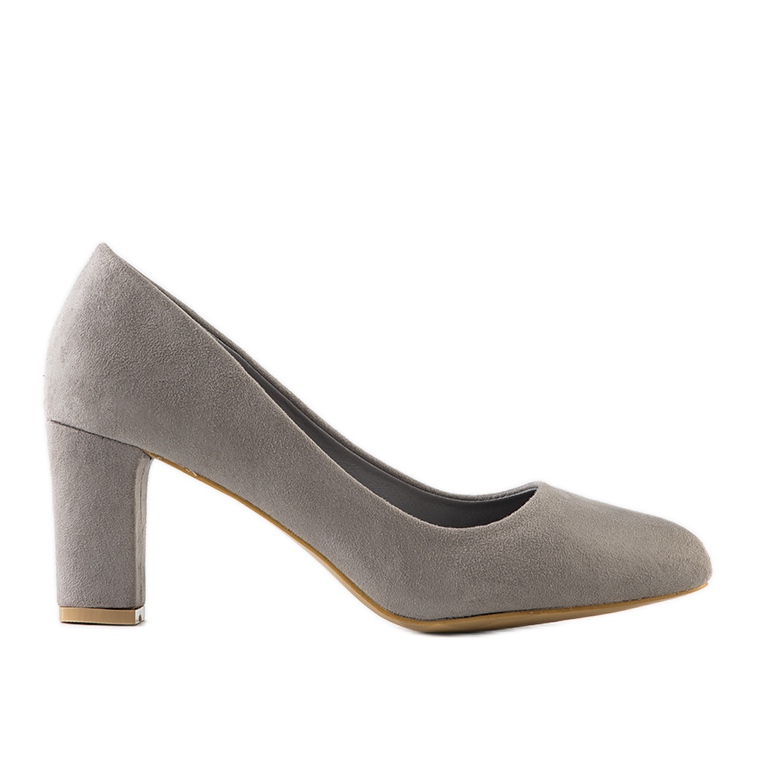 Šedé klasické lodičky na sloupku Barrington šedá