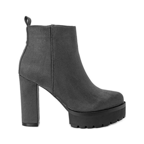 Šedé boty na sloupku Lulis šedá