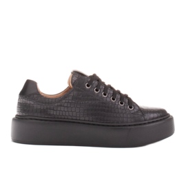 Marco Shoes Lehké tenisky z nappa kůže černá Marco Shoes Lehké tenisky z nappa kůže černá