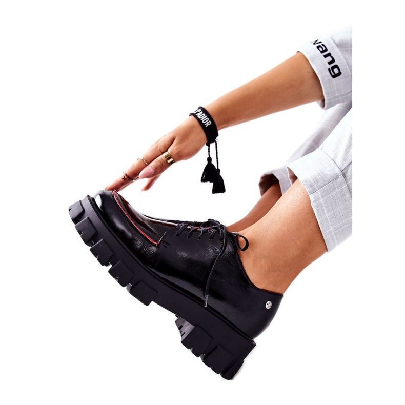 Dámské kožené boty Maciejka Black 5074A-01 černá