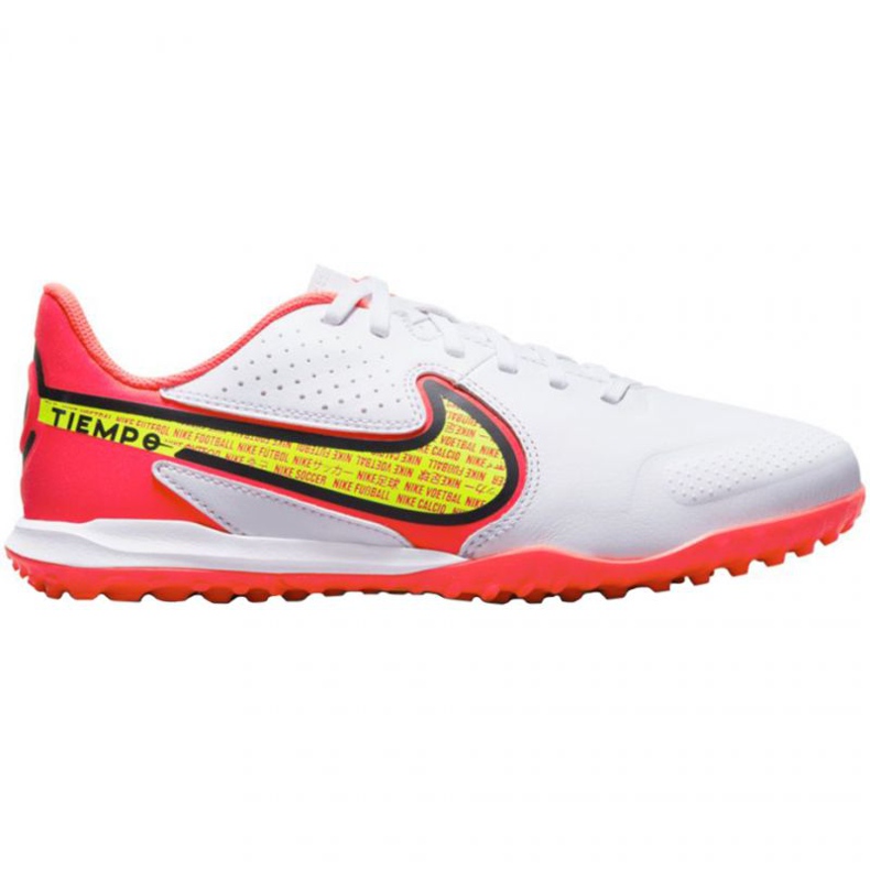 Kopačky Nike Tiempo Legend 9 Academy Tf Jr DA1328 176 bílý bílý