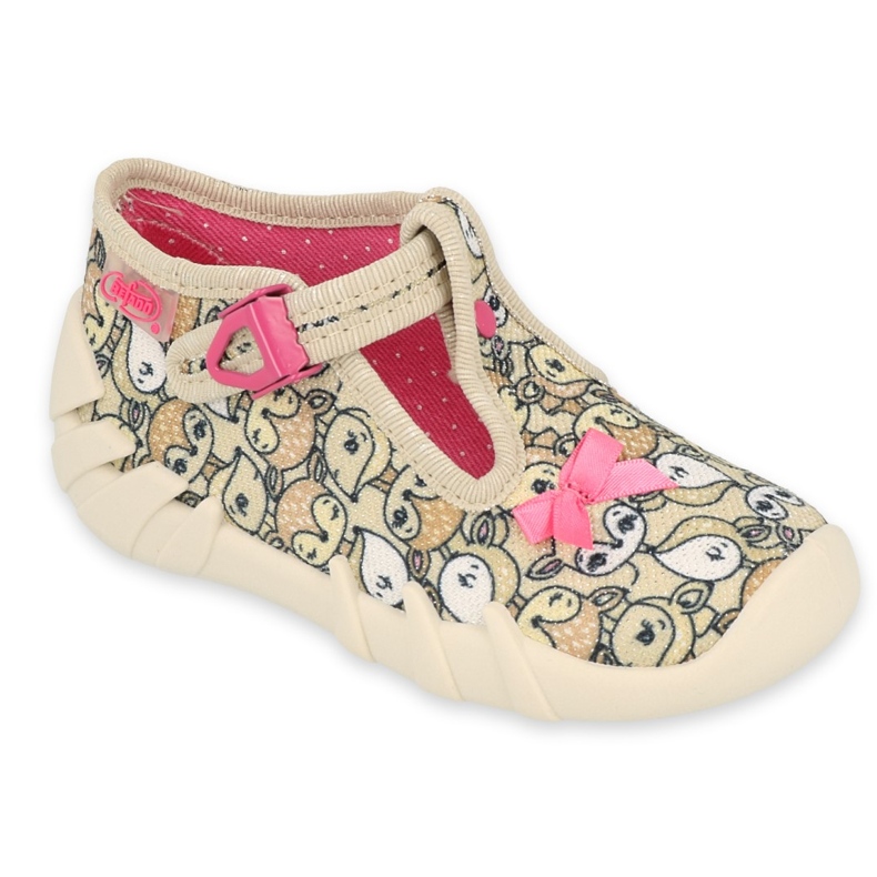 Dětská obuv Befado 110P437 béžový hnědý růžový