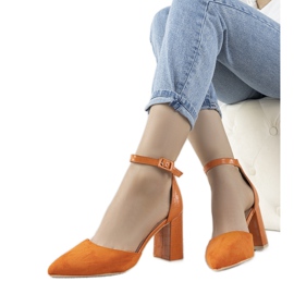 Oranžové lodičky na post Natalie pomerančový