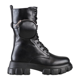 Bestelle Módní kozačky s kapsou černá