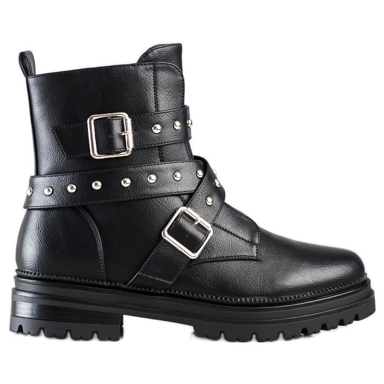 Bestelle Dělnické boty s kamínky černá