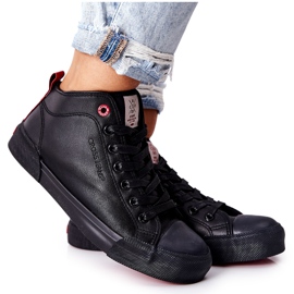 Dámské vysoké tenisky Cross Jeans II2R4032C černé černá Dámské vysoké tenisky Cross Jeans II2R4032C černé černá